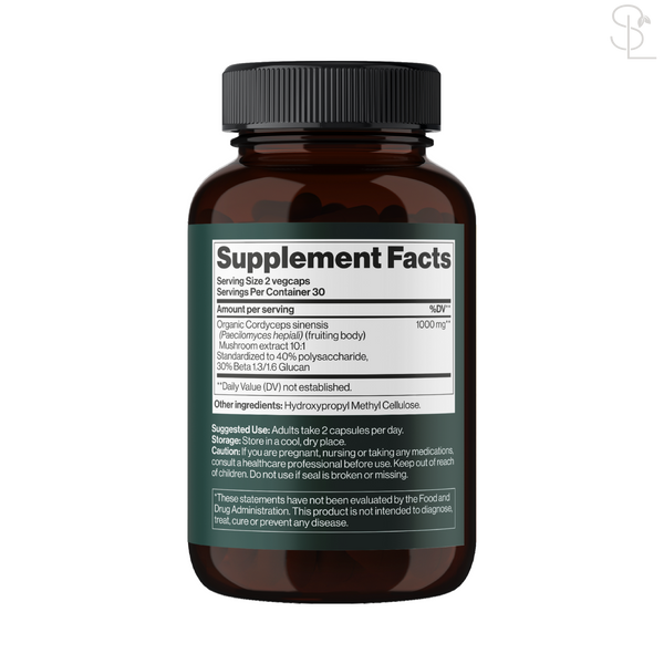 Адаптогены / Cordyceps Mushroom 1000 mg - 60 vegcaps 2023-10-3327 фото