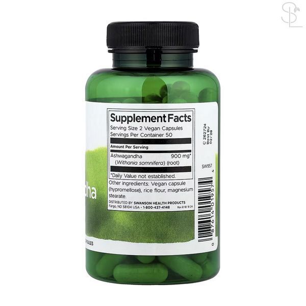 Адаптогени / Ashwagandha 450mg - 100caps 100-93-4411784-20 фото