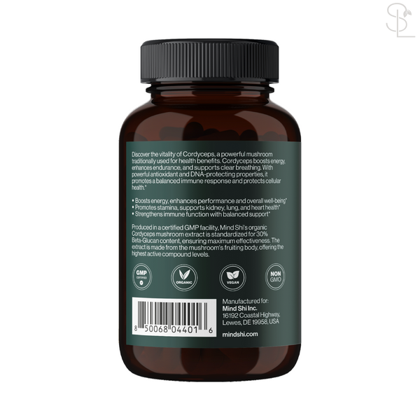 Адаптогены / Cordyceps Mushroom 1000 mg - 60 vegcaps 2023-10-3327 фото