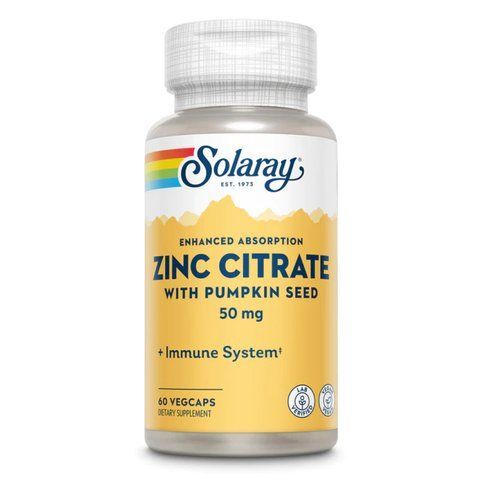 Цинк / Zinc Citrate 50mg - 60 vcaps 2022-10-2448 фото