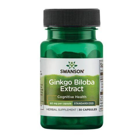 Адаптогени / Ginkgo Biloba Extract 60mg - 30caps 100-93-9105295-20 фото