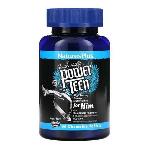 Мультивитамины для подростков/ Power Teen His Chewable - 60 tabs 2022-10-2864 фото