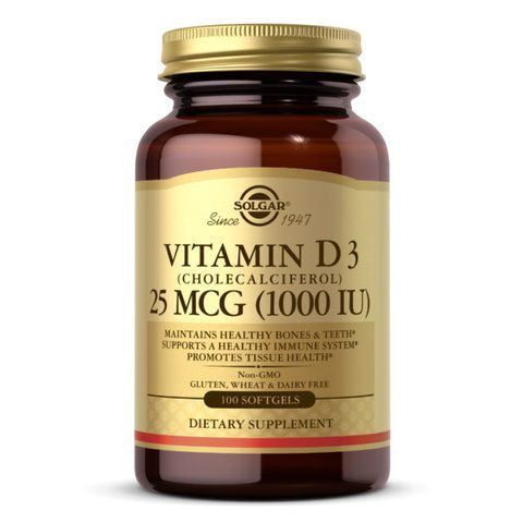 Витамин D/Vitamin D3 (Cholecalciferol) 25 mCG (1000 IU) - 100 softgels 2022-10-1550 фото