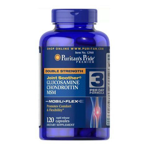 Хондропротектори /Double Strength Glucosamine, Chondroitin & MSM Joint Soother&reg; - 120 tabs 2023-10-4595 фото