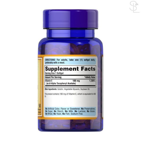 Вітамін E / Vitamin E-400 IU - 50 softgels 2023-10-4592 фото