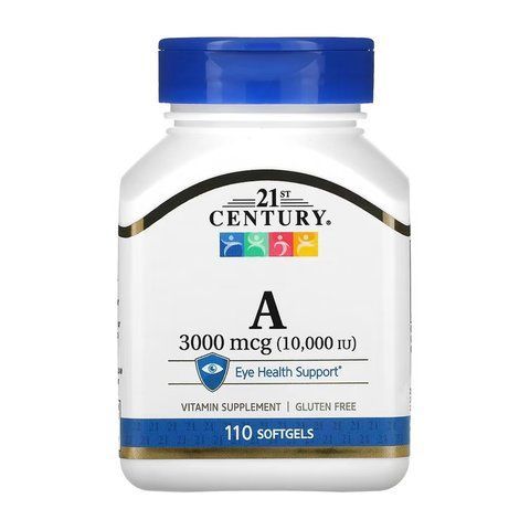 Вітамін А/ A 3000 mcg (10,000 IU) - 110 softgelsВітамін А 2023-10-7041 фото