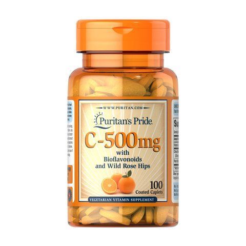 Вітамін С / Vitamin C-500 mg with Rose Hips Time Release - 100 caps 2023-10-6438 фото