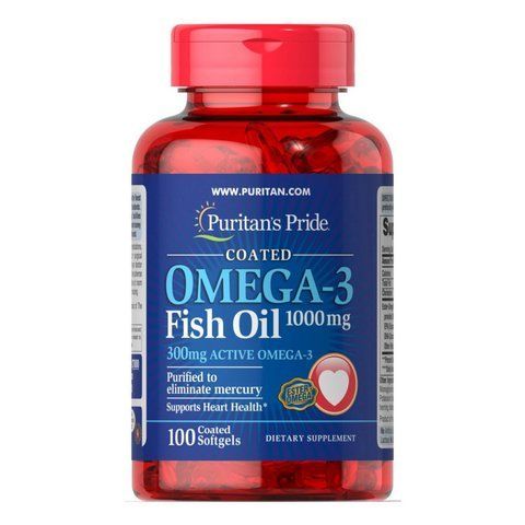 Омега 3 / Omega-3 Fish Oil 1000 mg (300 mg Active Omega-3) - 100 Softgels 100-96-4027083-20 фото