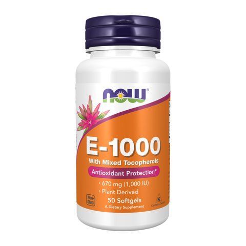 Витамин E / Vitamin E-1000 Mixed Tocopherols - 50 softgels 2023-10-3786 фото