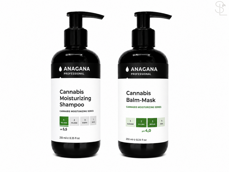 Шампунь "Зволожуючий з олією канабісу" ANAGANA CANNABIS MOISTURIZING SHAMPOO 250ml АШЗК-250 фото