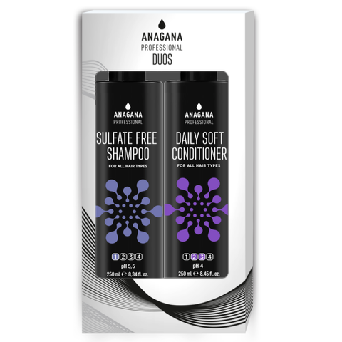 НАБІР DUOS "БЕЗСУЛЬФАТНИЙ" ANAGANA DUOS set SULFATE FREE 2х250ml АНDUOSБС-2х250 фото