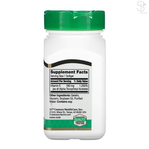 Вітамін E / E 180 mg (400IU) - 110 softgels 2023-10-7112 фото